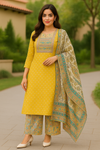 Kurta with bottomwear and dupatta